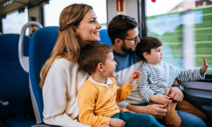 Family On A Train