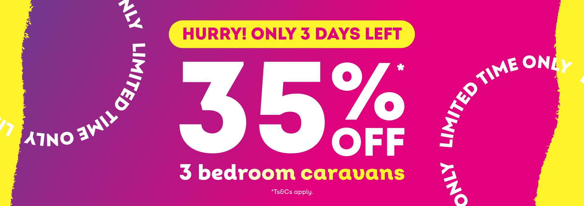 35% OFF 3 Bedroom Caravans