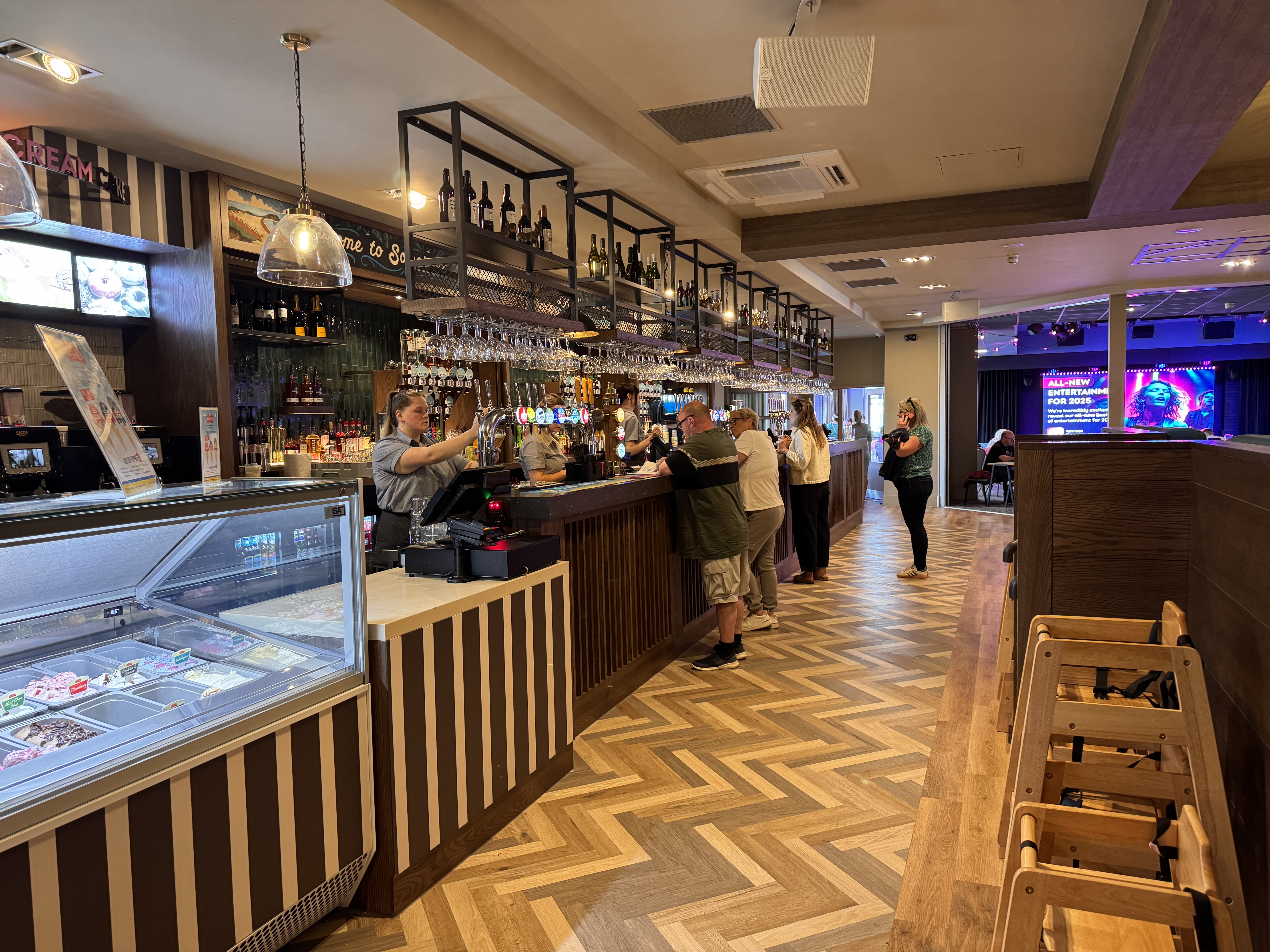 Interior of the Wonky Donkey restaurant and bar