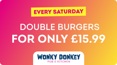 Wonky Donkey Double Burgers