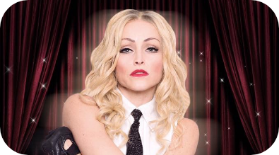 Tasha Leaper performing as Madonna tribute artist live on stage