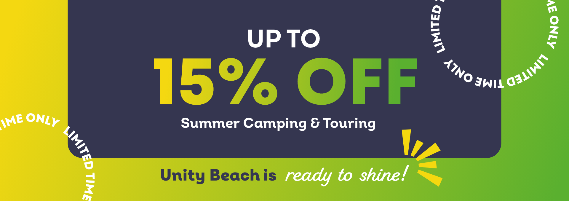 15% OFF Touring & Camping