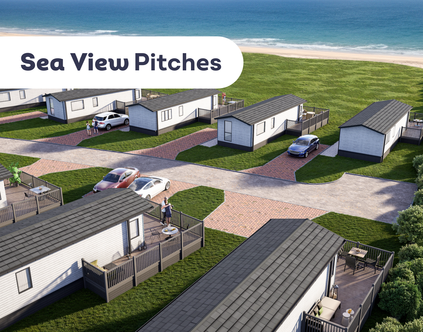 Sea view pitches at Skirlington Coast