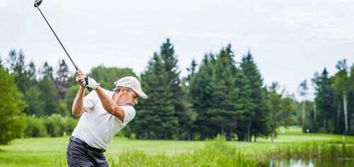 Man Playing Golf